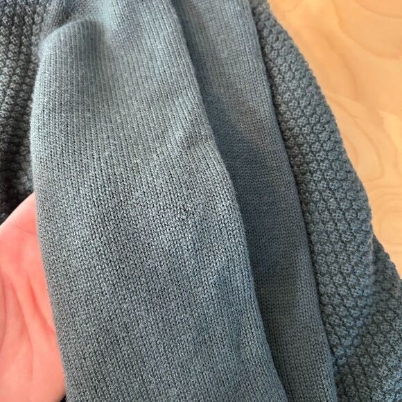 Title Nine Breakthrough Crew Neck Sweater Womens L Green Merino Wool Blend - Picture 6 of 6